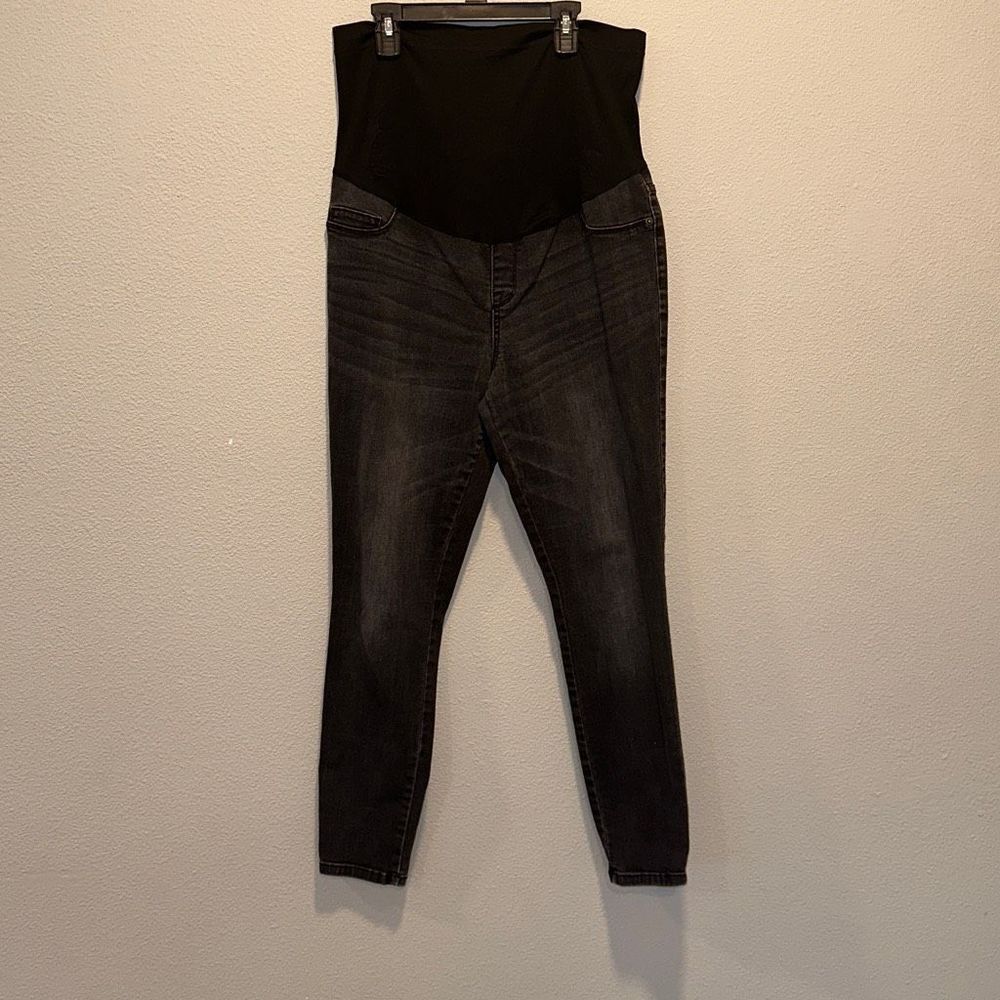 Liz Lange Maternity Jeggings Sz 12 Full Belly Panel‎